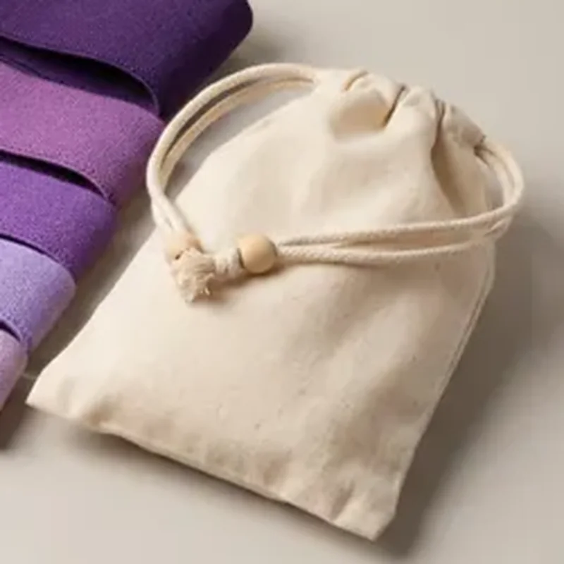 Saco de algodão com cordão para guardar e levar as bandas elásticas